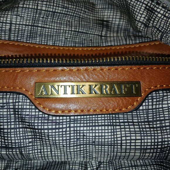 ANTIK KRAFT VEGAN LEATHER GRAY SACHEL , BOHO - Picture 8 of 11